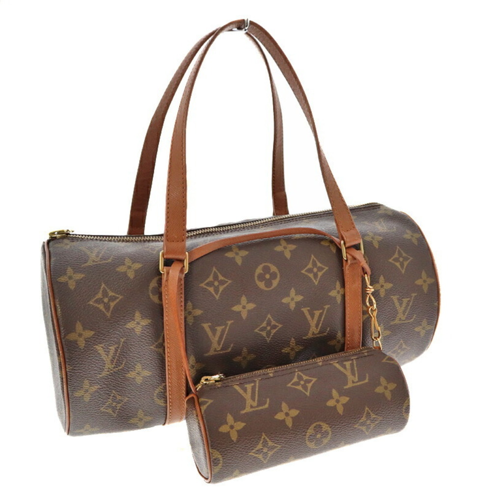 LOUIS VUITTON Papillon Brown Shoulder Bag Handbag Cylindrical Clutch
